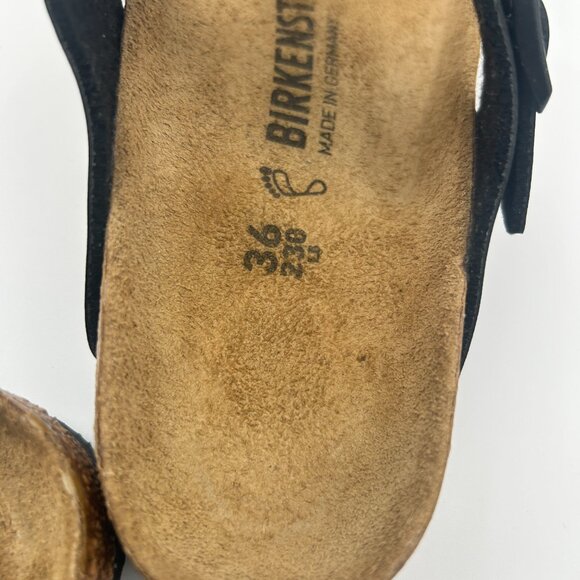 NEW Birkenstock Gizeh Black Birko-Flor Sandals Size 36 / US 5 - Picture 2 of 5